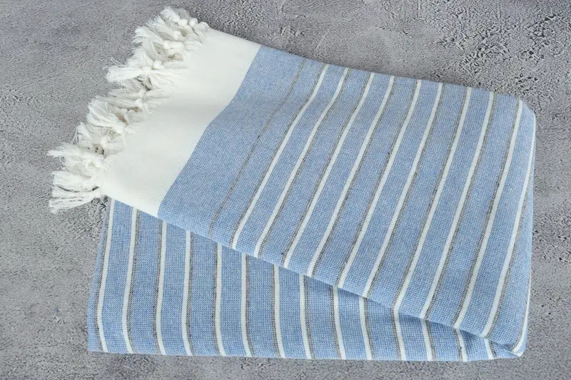 Turkish beach towel, Embroidered Towel, Wedding Towel, Merry Christmas Gifts, Home Decor Gifts, 68x40 Cotton Striped Terry Towel, Hammam Towel USA - 6