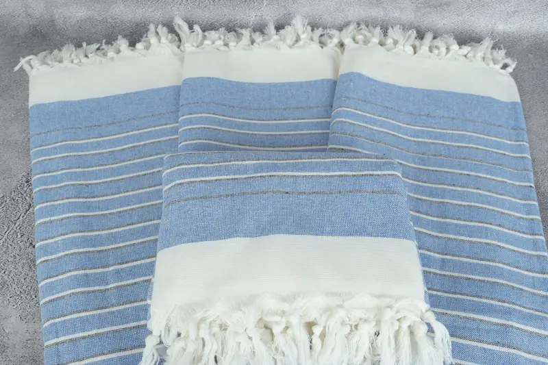 Turkish beach towel, Embroidered Towel, Wedding Towel, Merry Christmas Gifts, Home Decor Gifts, 68x40 Cotton Striped Terry Towel, Hammam Towel USA - 4
