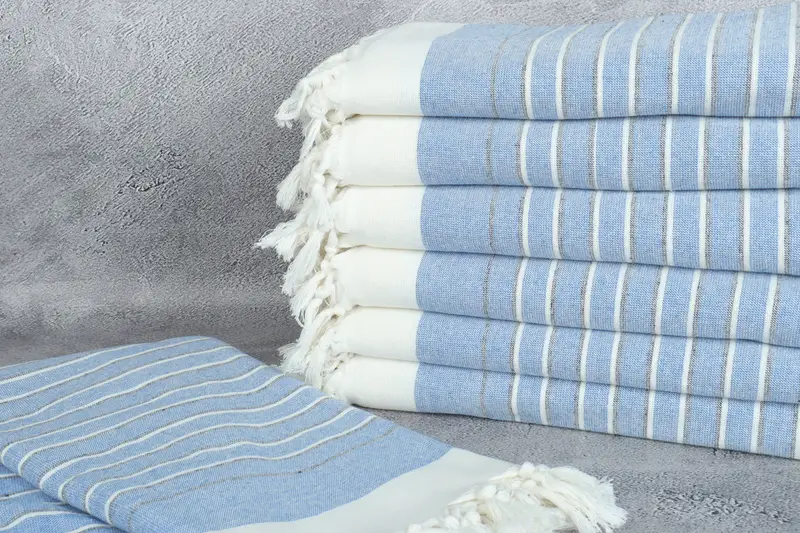 Turkish beach towel, Embroidered Towel, Wedding Towel, Merry Christmas Gifts, Home Decor Gifts, 68x40 Cotton Striped Terry Towel, Hammam Towel USA - 2