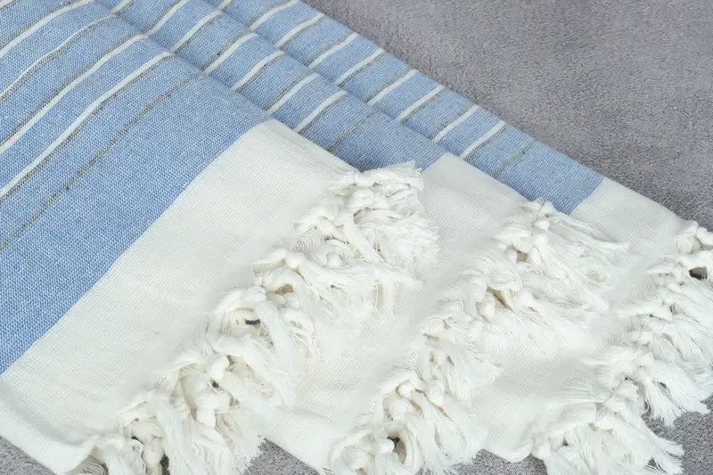 Turkish beach towel, Embroidered Towel, Wedding Towel, Merry Christmas Gifts, Home Decor Gifts, 68x40 Cotton Striped Terry Towel, Hammam Towel USA - 5
