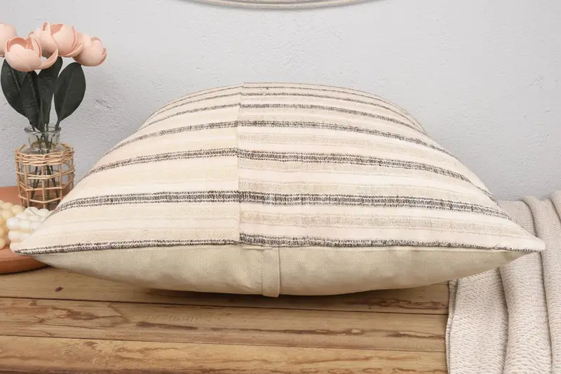 Interior Designer Pillow, Nautical Throw Pillow, Pillow Sham, Antique Pillows, Bolster Throw Cushion, 24x24 Beige Pillow, Kilim Pillow - 5