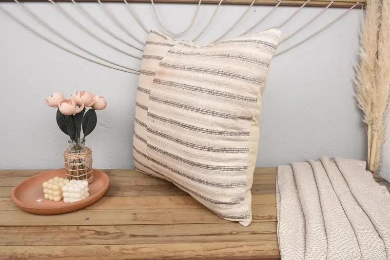 Interior Designer Pillow, Nautical Throw Pillow, Pillow Sham, Antique Pillows, Bolster Throw Cushion, 24x24 Beige Pillow, Kilim Pillow - 4