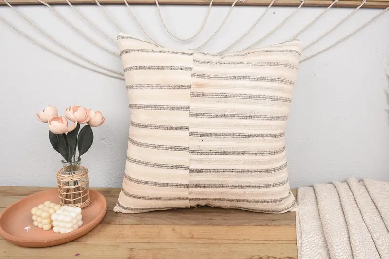 Interior Designer Pillow, Nautical Throw Pillow, Pillow Sham, Antique Pillows, Bolster Throw Cushion, 24x24 Beige Pillow, Kilim Pillow - 2