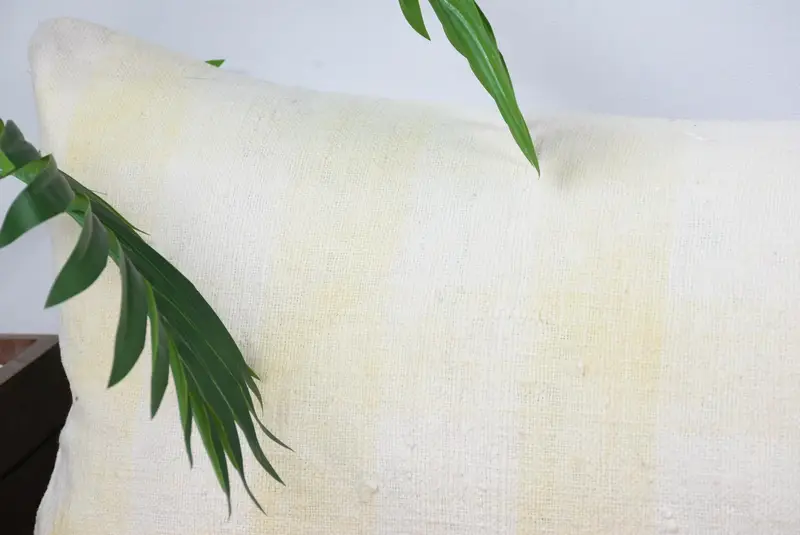 Pillow Sham, 12x36 White Pillow Cover, Interior Designer Pillow, Handwoven Pillow Cover, Bright Pillow Cover, Pillow for Sofa, Gift Pillow - 2