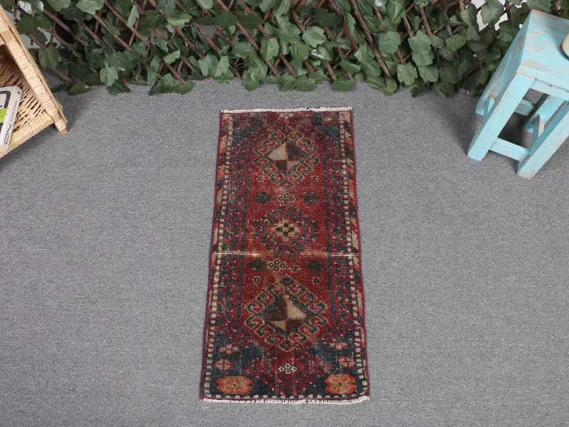 Purple, Blue Camouflage Rug, 1.2x2.6 ft Chic Decor