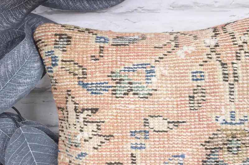 12x12 Orange Cushion Cover, Pillow Sham, Kilim Cushion Sham, Home Decor Pillow, Kilim Pillow Cover, Traditional Cushion Case - 2