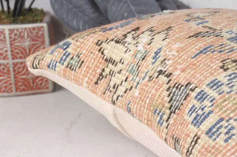12x12 Orange Cushion Cover, Pillow Sham, Kilim Cushion Sham, Home Decor Pillow, Kilim Pillow Cover, Traditional Cushion Case - 7