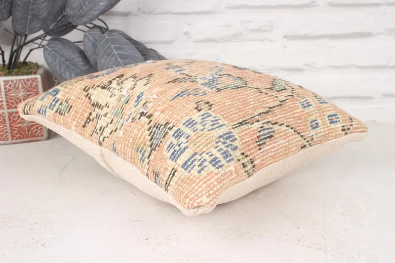 12x12 Orange Cushion Cover, Pillow Sham, Kilim Cushion Sham, Home Decor Pillow, Kilim Pillow Cover, Traditional Cushion Case - 6