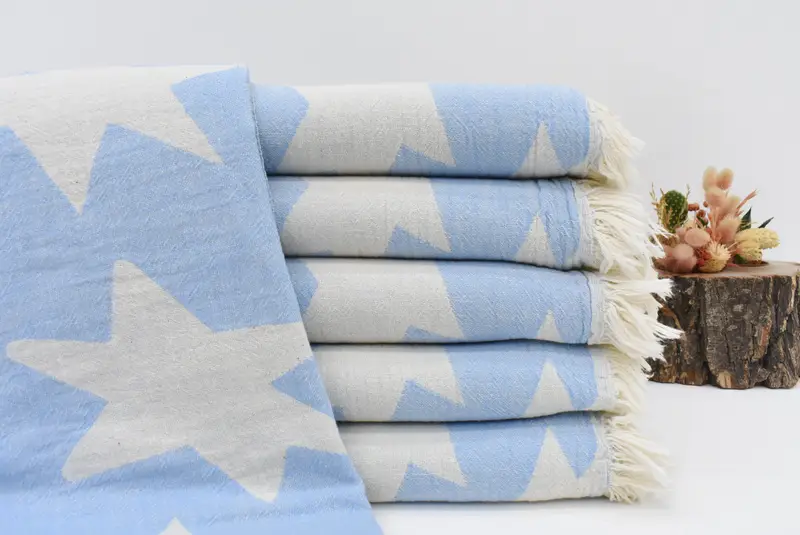 Yoga Towel, Grandma Gift, Home Decor Gifts, Best Friend Gift, Bachelorette Party Gifts Bridesmaids, Guest Towel, 68x36 Cotton Star Design Towel - 1