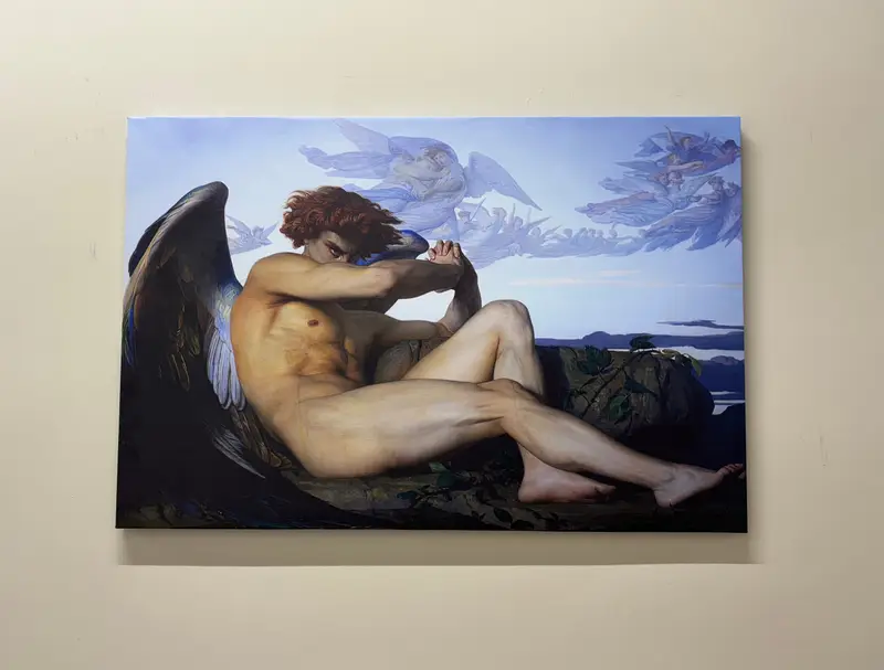 アレクサンドル・カバネルの「堕落した男」：クラシック・エンジェル・キャンバス・プリント