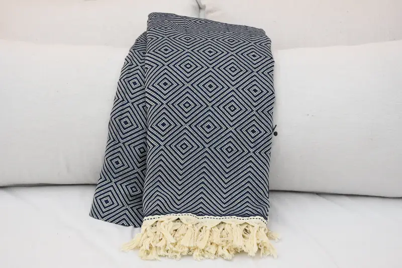 92x80 Cotton Diamond Towel, Personalized Bridesmaid Gift, Custom Wedding Gifts, Personalized Blanket, Decorative Blanket, Girl Trip Party Favor - 5