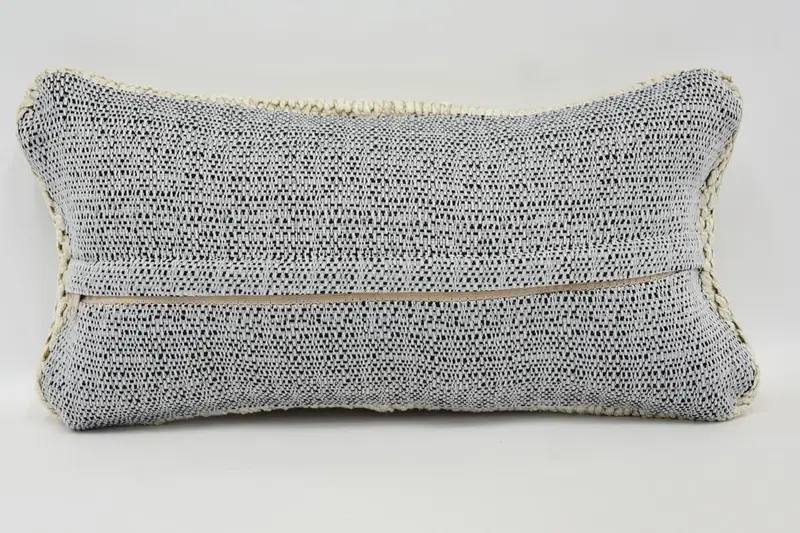 Ethnical Kilim Rug Pillow, Handmade Pillow Sham, Car Pillow Case, Pillow, Yoga Pillow Case, Boho Pillow, 8x16 Beige Pillow Cover, Turkish Pillow - 6