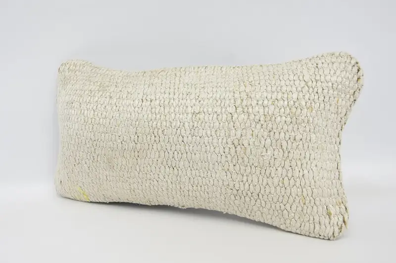 Ethnical Kilim Rug Pillow, Handmade Pillow Sham, Car Pillow Case, Pillow, Yoga Pillow Case, Boho Pillow, 8x16 Beige Pillow Cover, Turkish Pillow - 4