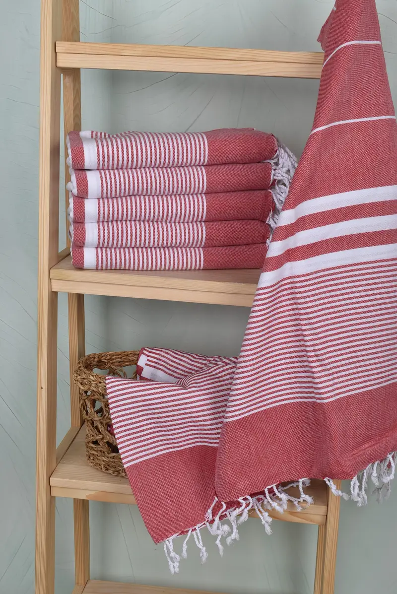 Bridal Shower Gifts, Handmade Turkish bath towel for summer vacation, Beach Towel Gift, 70x40 Cotton Striped Towel, Soft towel, Luxury towel - 3