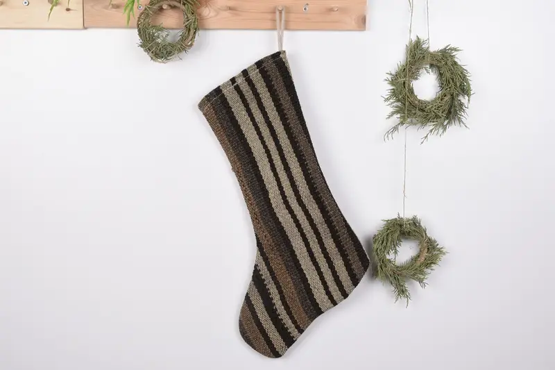 19 inç Noel Süsleri Desenli Çorap, Şenlikli Tatil Çorabı