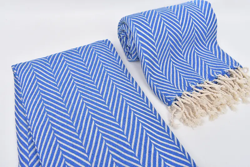 Beach Towel Gift, Spa Towel, Quick-dry peshtemal, Beach towel, Gift For Boyfriend, Unique Wedding Gift, 70x40 Cotton Striped Towel, Kids Beach Towel - 7