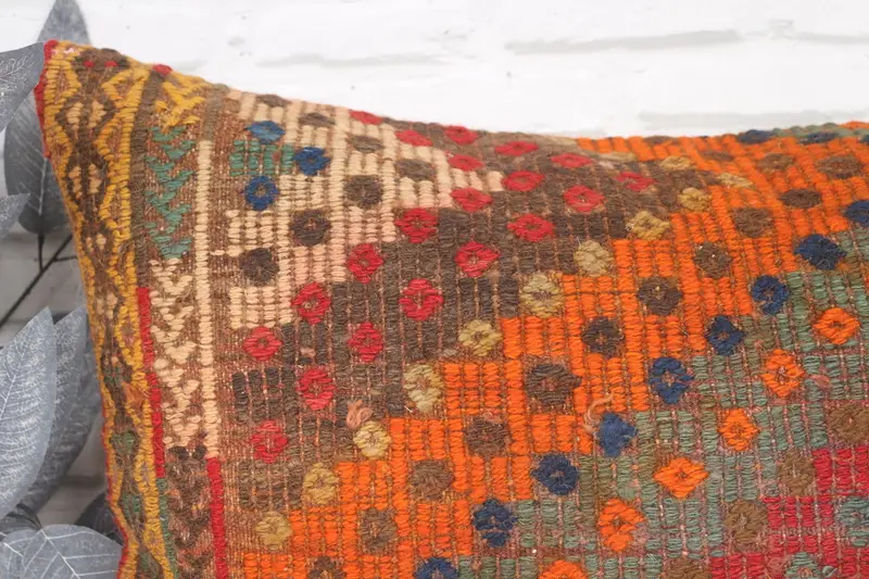 Vintage Kilim Pillow, 20x28 Red Cushion Cover, Pillow Cover, Gift Pillow, Lounge Throw Pillow Sham, Kilim Pillow, Decorative Bolster Cushion Case - 2