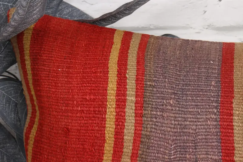 12x36 Red Pillow, Pillow, Shabby Chic Cushion, Interior Designer Pillow, Kilim Pillow, Turkish Pillow, Living Room Throw Cushion Case - 2