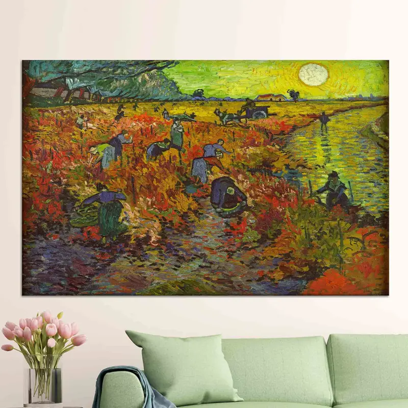 エレガントなファン ゴッホ フィールド ビュー プリント キャンバス - 自然の風景