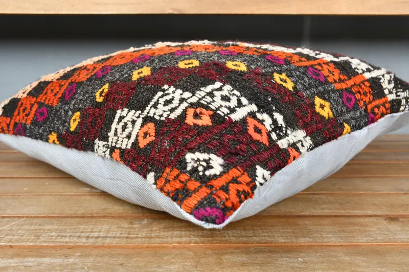 Pillow, Kilim Pillow, Aztec Cushion Cover, Shabby Chic Cushion Case, Boho Pillow, 18x18 Brown Pillow Case, Home Decor Pillow - 3