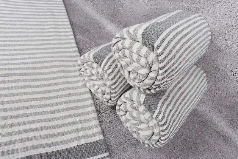 Favor de la boda en la playa, toalla de Terry a rayas de algodón de 68x40, toalla de mano turca, regalo para el día de la boda, toalla de lujo, regalos personalizados, regalo de inauguración de la casa - 8