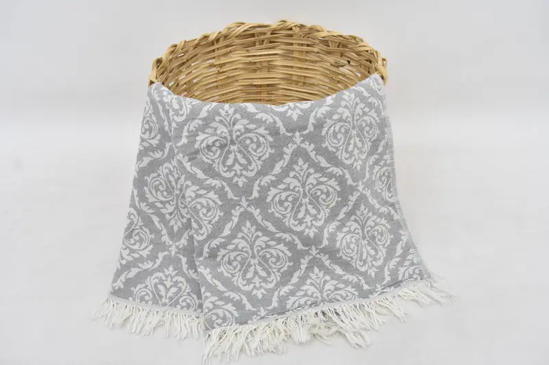 Nakış havlu, kişiselleştirilmiş düğün hediyesi, monogramlı el havlu, 40x24 pamuklu barok havlu, kişiselleştirilmiş hediyeler, seyahat havlusu, nedime hediyeleri - 7