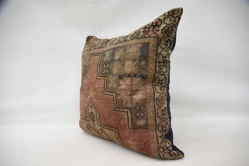 Kilim Pillow, 32x32 Brown Pillow Sham, Handmade Kilim Cushion, Toss Pillow Case, Turkish Pillow, Cushion Case, Turkish Corner Cushion Cover - 5