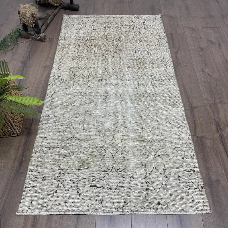 Alfombra Elegante Beige y Marrón 10x1,8m Diseño de Lunares