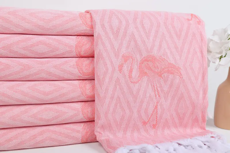 Gym Towel, Personalized Wedding Gift For Couple, Wedding Gifts Towel, 70x40 Cotton Flamingo Patterned Towel, Personalized Turkish Towel, Custom Gift - 3