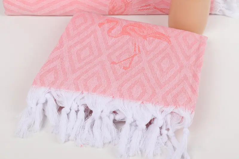 Gym Towel, Personalized Wedding Gift For Couple, Wedding Gifts Towel, 70x40 Cotton Flamingo Patterned Towel, Personalized Turkish Towel, Custom Gift - 6