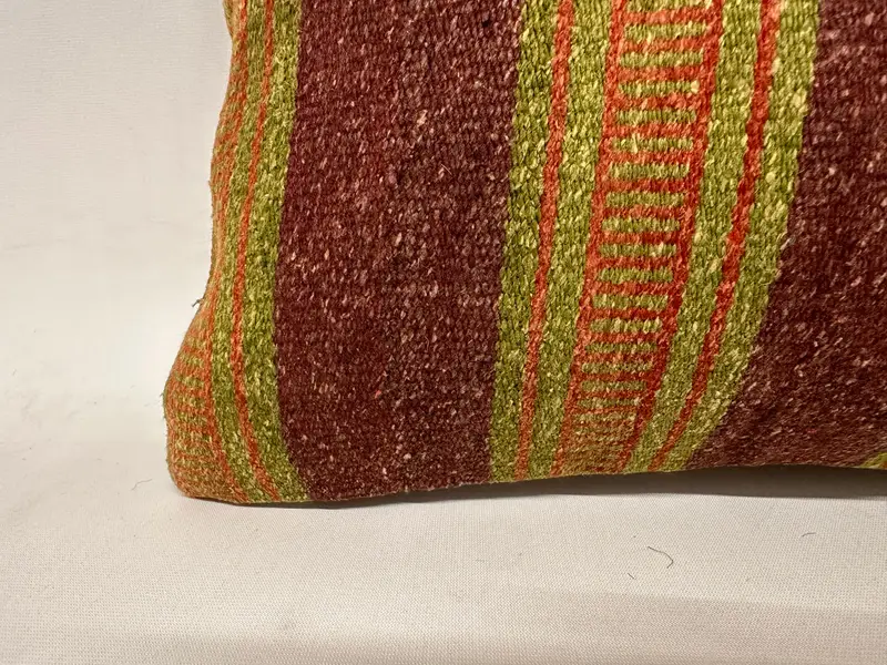 Boho Pillow Sham Cover, Kilim Pillow Cover, Meditation Pillow Sham, Pillow Case, 12x24 Yellow Pillow Case, Kilim Pillow - 2