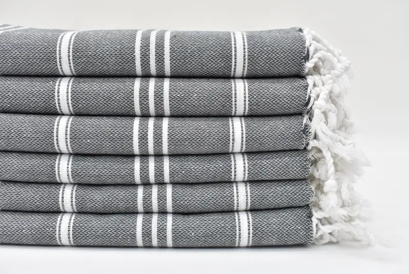 Gift For Mom, Monogram Kitchen Towel, Personalized Gift, Gym Towel, Monogrammed Turkish Towel, 40x24 Cotton Striped Towel, Turkish Towel Hand Towel - 1