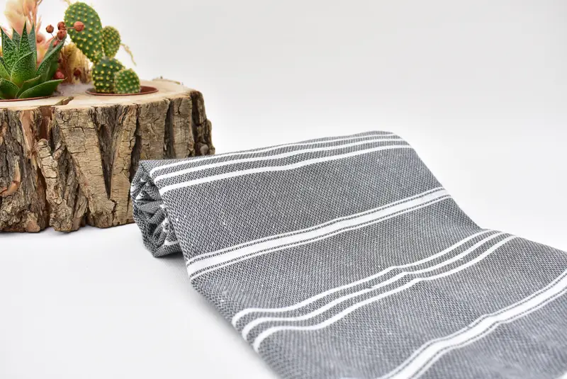 Gift For Mom, Monogram Kitchen Towel, Personalized Gift, Gym Towel, Monogrammed Turkish Towel, 40x24 Cotton Striped Towel, Turkish Towel Hand Towel - 7