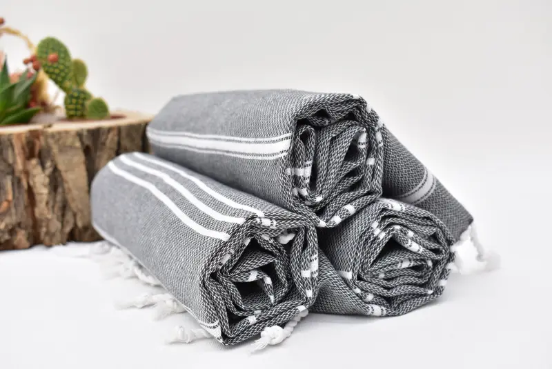 Gift For Mom, Monogram Kitchen Towel, Personalized Gift, Gym Towel, Monogrammed Turkish Towel, 40x24 Cotton Striped Towel, Turkish Towel Hand Towel - 6