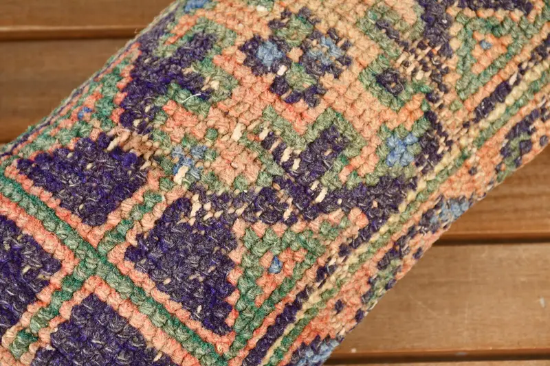 Morroccon Kilim Cushion Pillow Sham, Cushion Case, Boho Pillow, 8x16 Blue Cushion, Throw Kilim Pillow, Outdoor Patio Pillow Cover, Gift Pillow - 3