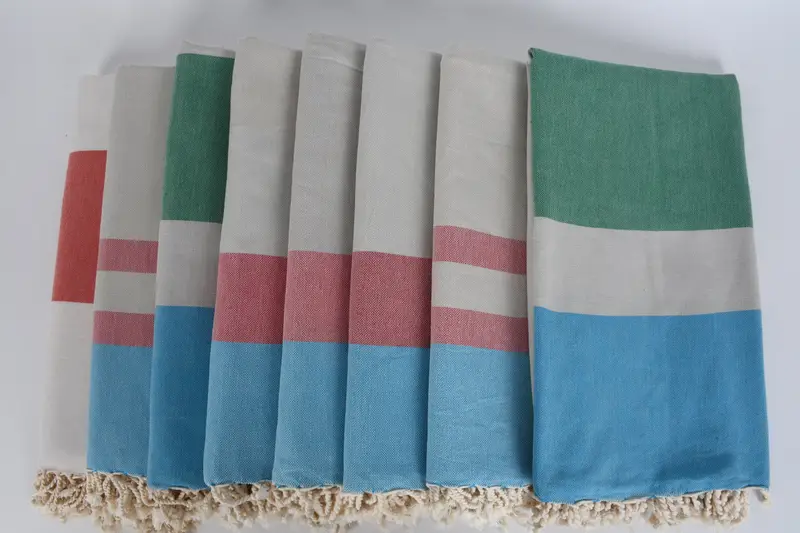 Extra Large Tablecloth, Turkish Blanket, Housewarming Gift, 76x60 Cotton Set of 8 Towel, Organic Throw, Bachelorette Party Favors, Cotton Bedspread - 5