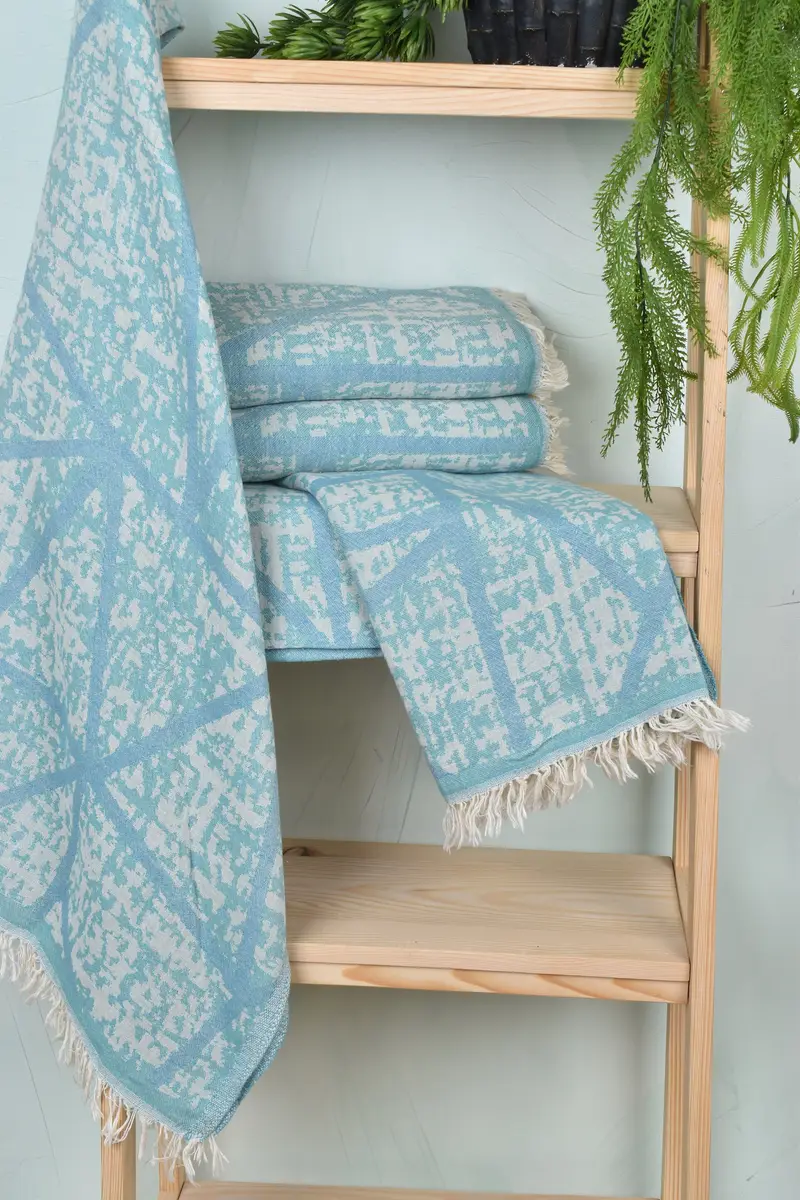 Luxury towel, Embroidered Beach Towel, Beach Towel Bulk, Beach towel, Handmade Gift, 70x40 Cotton Asymmetric Design Towel, Turkish bath towel - 7