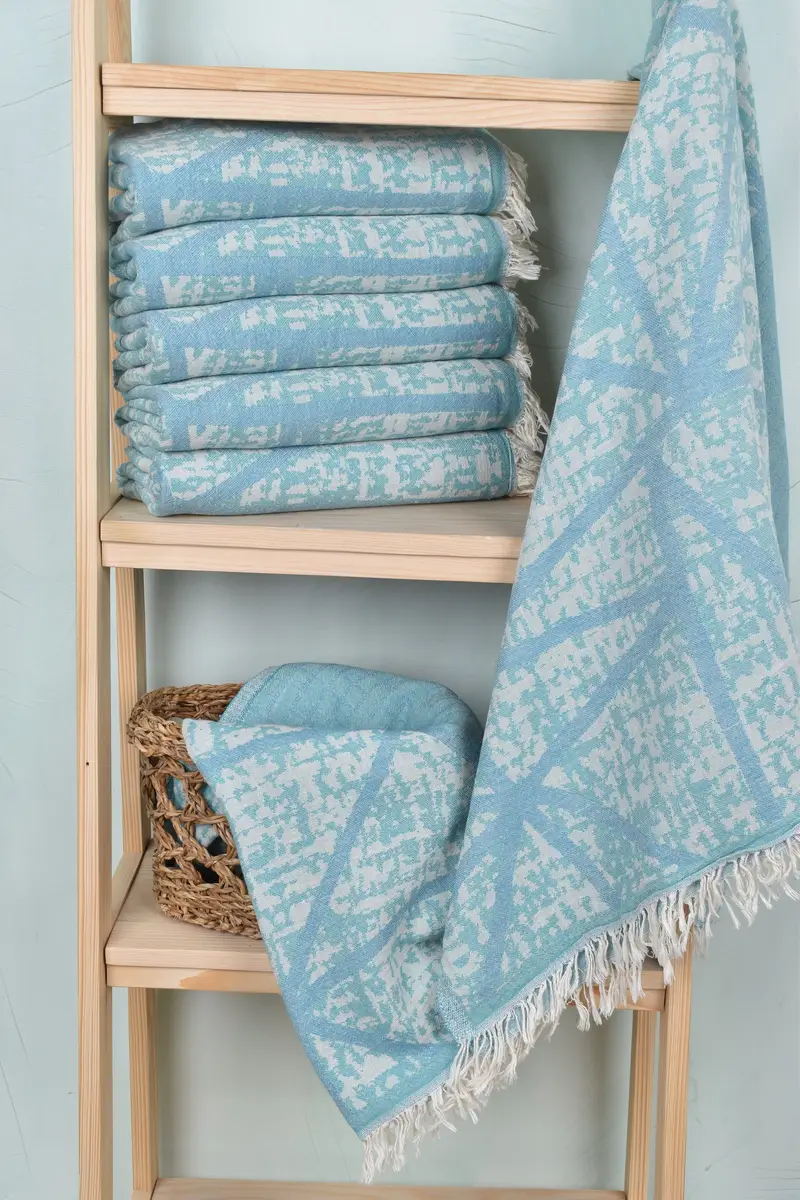 Luxury towel, Embroidered Beach Towel, Beach Towel Bulk, Beach towel, Handmade Gift, 70x40 Cotton Asymmetric Design Towel, Turkish bath towel - 4