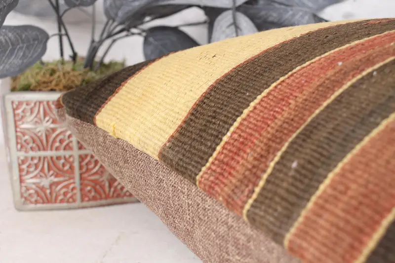 Kilim Pillow, Vintage Kilim Pillow, Vintage Pillow, Pillow Case, Nautical Throw Cushion Cover, 16x24 Beige Cushion Cover, Interior Designer Pillow - 7
