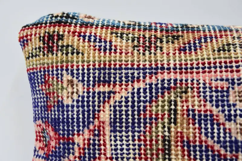 8x16 Blue Pillow Cover, Interior Designer Pillow, Rustic Pillow Sham, Ethnical Kilim Rug Pillow, Cushion Cover, Traditional Cushion, Vintage Pillow - 2