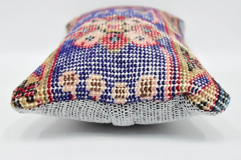 8x16 Blue Pillow Cover, Interior Designer Pillow, Rustic Pillow Sham, Ethnical Kilim Rug Pillow, Cushion Cover, Traditional Cushion, Vintage Pillow - 5