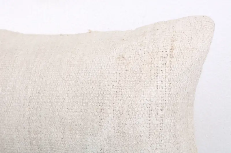 12x20 White Cushion Case, Square Throw Pillow Sham, Cushion, Vintage Pillow, Turkish Kilim Pillow, Vintage Kilim Pillow, Muted Pillow Cover - 5