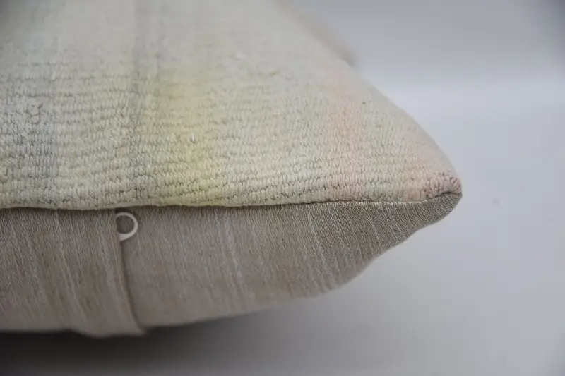 Cushion Case, 12x20 Beige Pillow, Boho Pillow Sham Cover, Antique Pillows, Vintage Kilim Pillow, Meditation Cushion Case, Floor Cushion Cover - 5