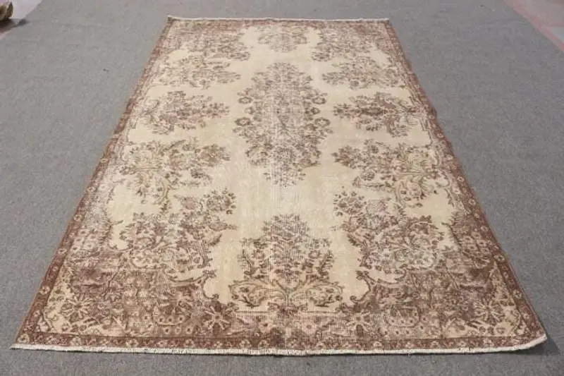 Alfombra Rayas Verde & Marrón 1,8x2,5m Decoración Elegante