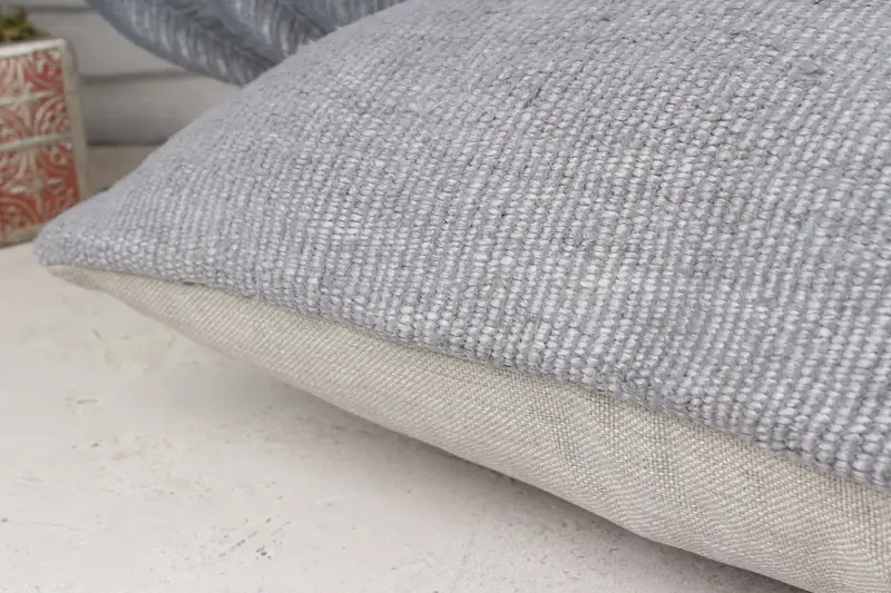 Floor Cushion Case, Turkish Pillow, Cushion, 20x20 Gray Pillow Cover, Boho Throw Pillow Case, Kilim Pillow Cover, Throw Kilim Pillow - 8