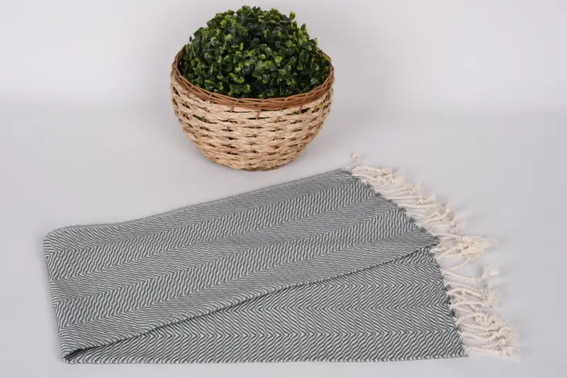 Monogram Türk Banyo Havlusu, Düğün Hediyesi, Dekoratif Havlu, 40x20 Pamuklu Chevron Havlu, Küçük Banyo Havlusu, Gelin Hediyesi, Mutfak Havlusu - 4