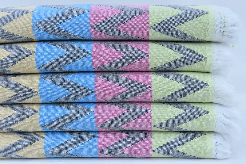 Personalized Gifts, Personalized Towel, Boyfriend Christmas Gift, Absorbent Turkish towel, 70x40 Cotton Zigzag Design Towel, Bachelorette Towel - 2