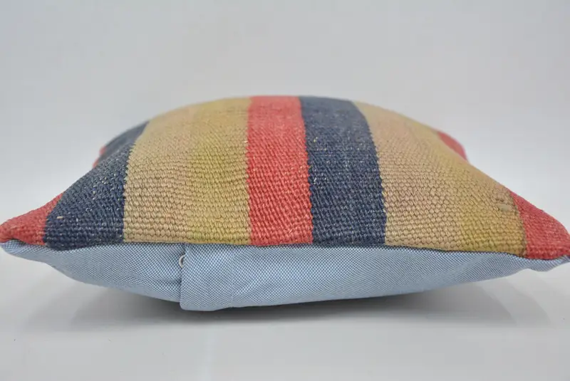 Handmade Kilim Cushion, Comfy Throw Pillow, Cushion Cover, Vintage Kilim Throw Pillow, Home Decor Pillow, 12x12 Red Cushion - 5