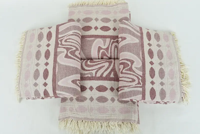 Quick-dry towel, Antibacterial Turkish peshtemal towel, Personalized Turkish Towel, Gift Boxes Towel, Bath towel, 70x40 Cotton Geometric Towel - 7