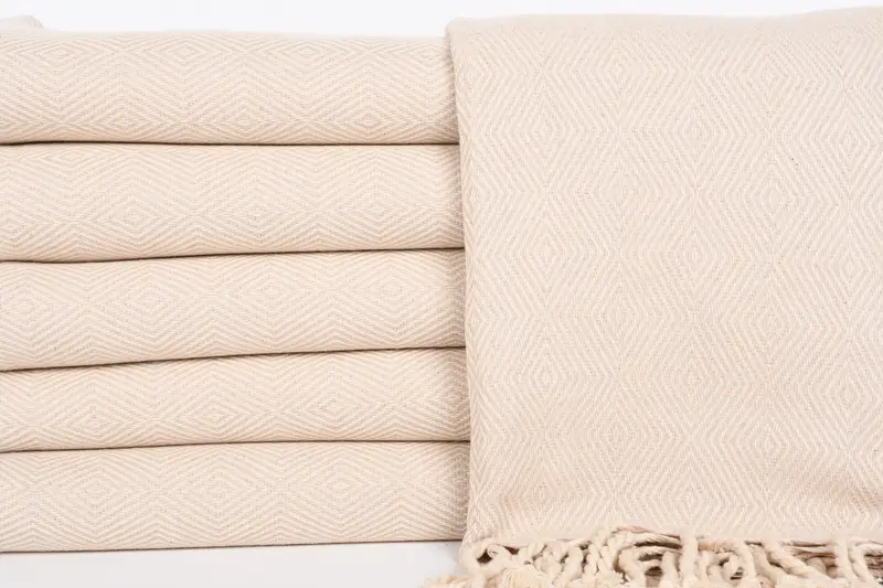 Embroidered Towel, Turkish beach towel, Summer Gift, Turkish Towel Set, Valentines Gift, 74x40 Cotton Diamond Towel, Handmade Turkish hammam towel - 1